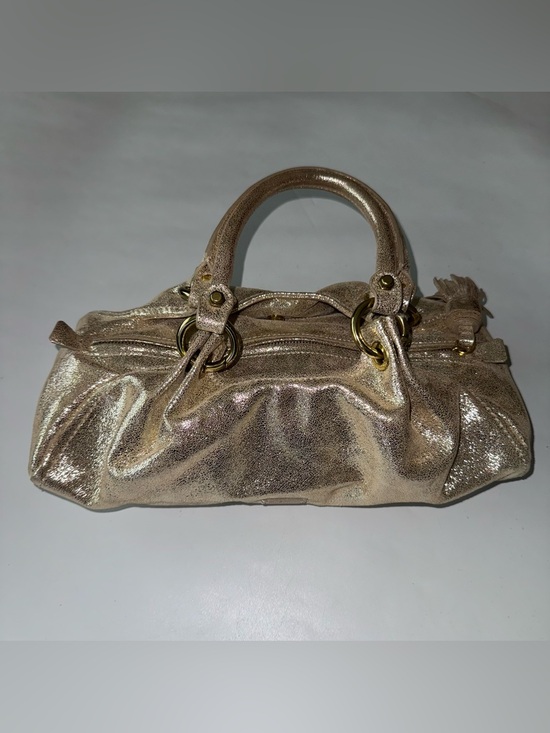 Moschino Handbags - Vintage MOSCHINO Shimmering Gold Champagne Leather Italy Shoulder Hobo Bag